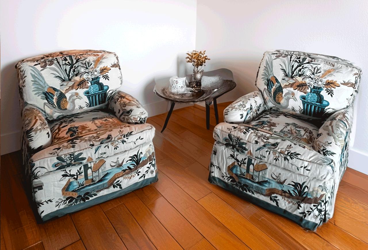 SOLD – Armchair Le Jardins Chinois Brunschwig & Fils